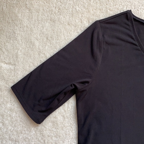 Black Ladies Coldwater Creek Short Sleeve Shirt - Size Small - Picture 4 of 8